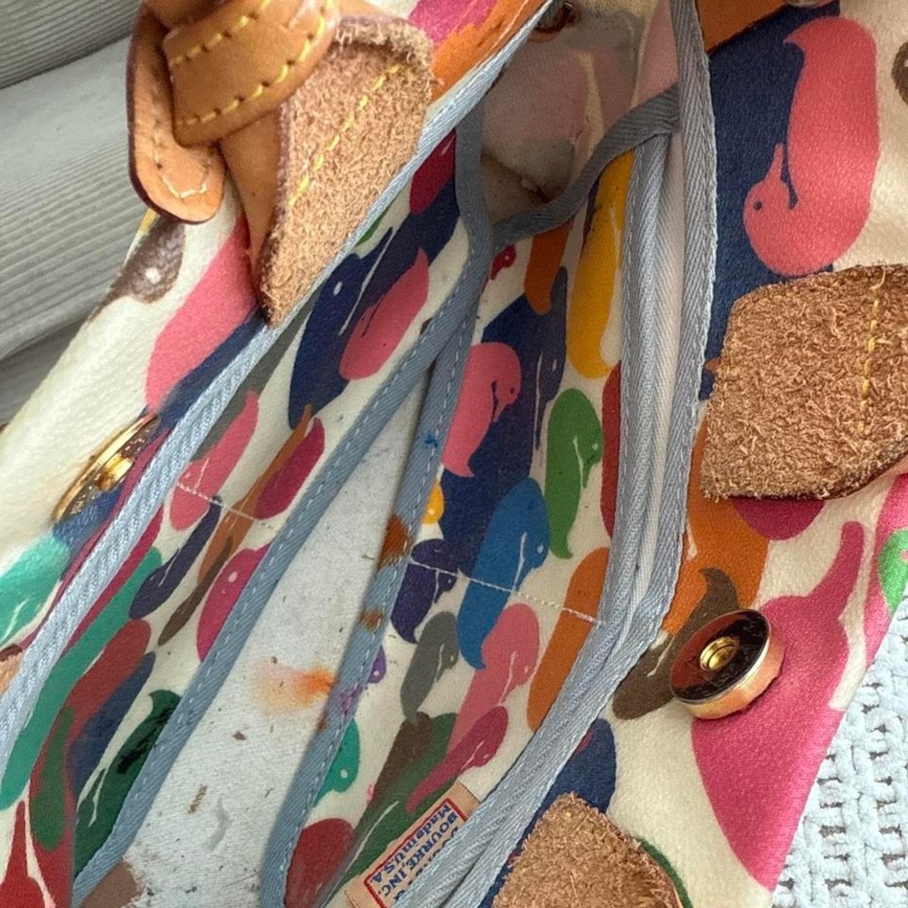 Dooney and Bourke Wonder Duck Tassle Tote Bag Purse Rare Y2K - Picture 3 of 4